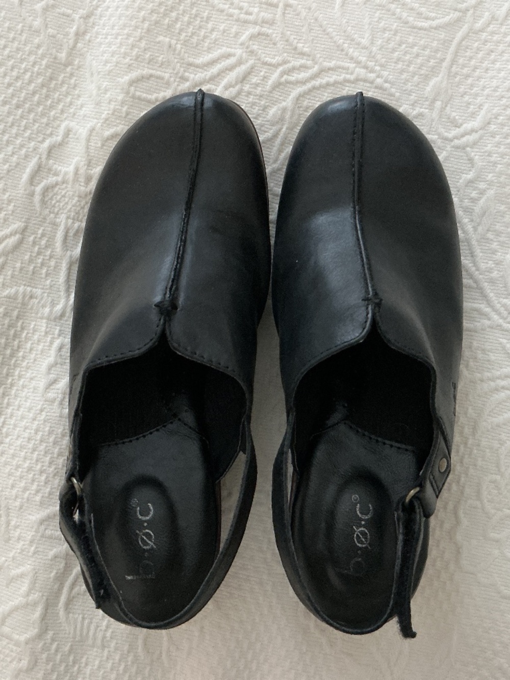BOC leather clogs in black